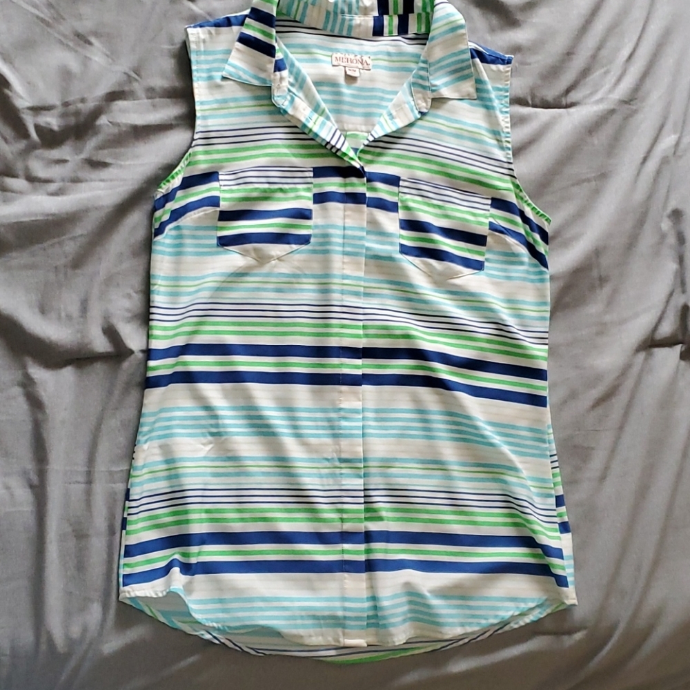Blue Stripes Tank Top